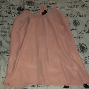 Light Pink Sparkly Gold Tank
